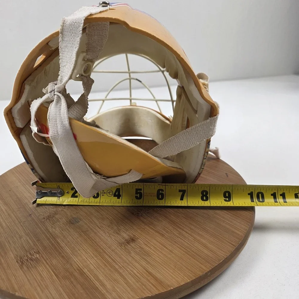 VTG 90S Cooper Full Face Goalie Helmet One Size Yellow Rink Hockey Mask Cage